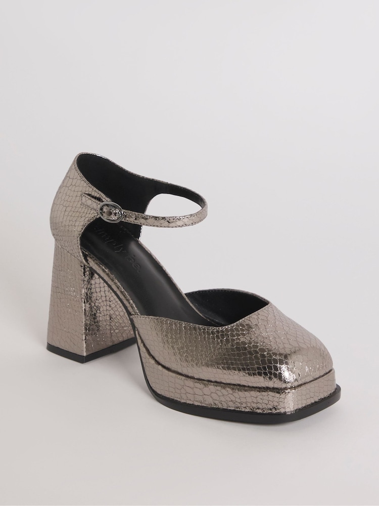 Simply Be Extra Wide Fit Platform Heeled Shoes - Image 2 of 3