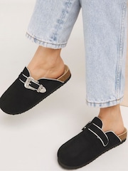 Simply Be Black Extra Wide Fit Closed Toe Mule Shoes - Image 3 of 5