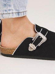 Simply Be Black Extra Wide Fit Closed Toe Mule Shoes - Image 5 of 5