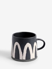 French Connection Black Wax Resist Pattern Mug - Image 3 of 3