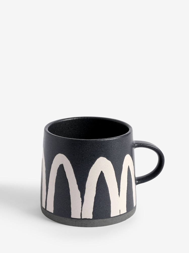 French Connection Black Wax Resist Pattern Mug - Image 3 of 3