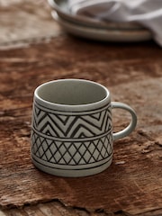 French Connection Cream Wax Resist Pattern Mug - Image 2 of 4