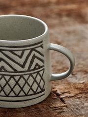 French Connection Cream Wax Resist Pattern Mug - Image 3 of 4