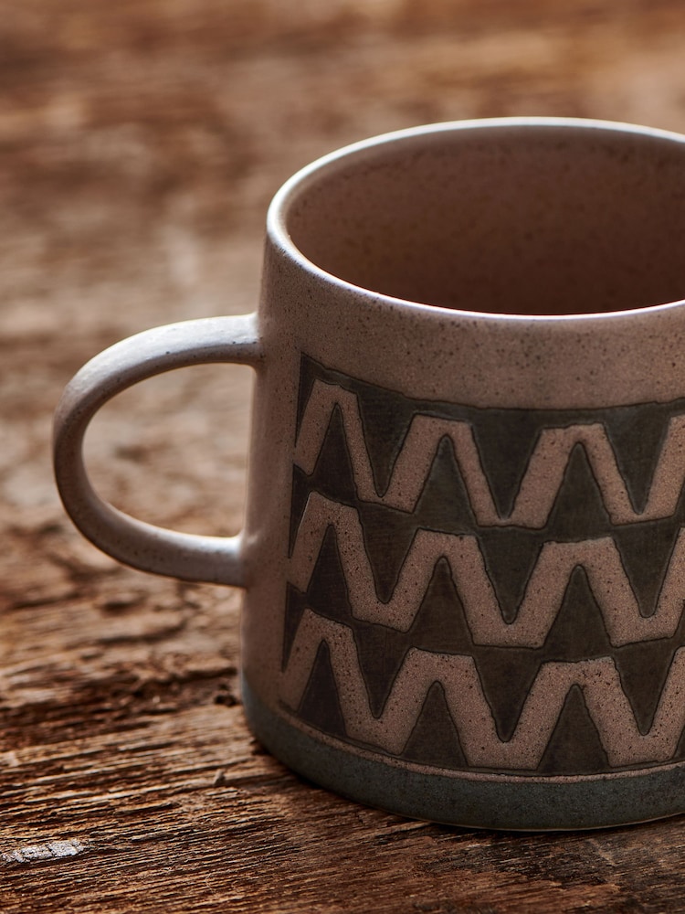 French Connection Terracotta Wax Resist Pattern Mug - Image 2 of 3