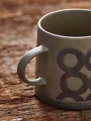 French Connection Sage Green Wax Resist Pattern Mug - Image 3 of 4
