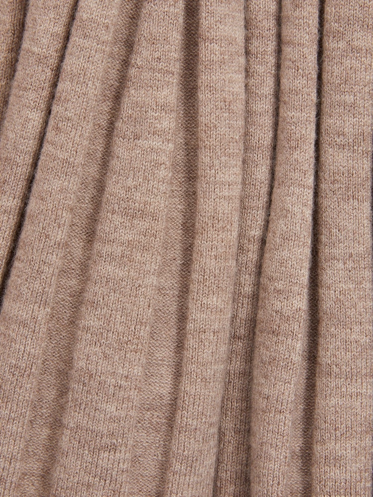 Reiss Neutral Winnie Knitted Open-Collar Midi Dress - Image 6 of 6
