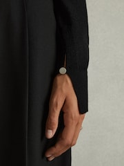 Reiss Black Macy Merino Wool Roll Neck Jumper - Image 4 of 6