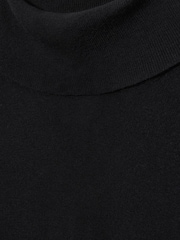 Reiss Black Macy Merino Wool Roll Neck Jumper - Image 6 of 6