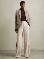 Reiss Burgundy Macy Merino Wool Roll Neck Jumper - Image 3 of 6
