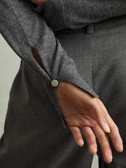Reiss Charcoal Macy Merino Wool Roll Neck Jumper - Image 4 of 6