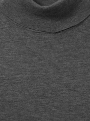 Reiss Charcoal Macy Merino Wool Roll Neck Jumper - Image 6 of 6