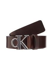 Calvin Klein Brown Round Mono Plaque Belt - Image 1 of 3