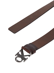 Calvin Klein Brown Round Mono Plaque Belt - Image 3 of 3