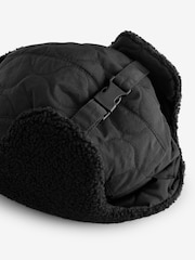 Black Showerproof Quilted Trapper Hat - Image 5 of 6