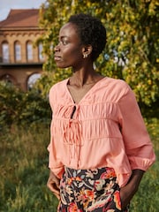 FatFace Coral Pink Cece Blouse - Image 1 of 7