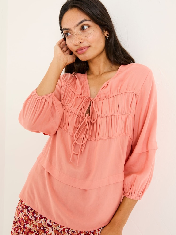 FatFace Coral Pink Cece Blouse - Image 2 of 7