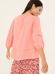 FatFace Coral Pink Cece Blouse - Image 4 of 7
