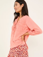 FatFace Coral Pink Cece Blouse - Image 5 of 7