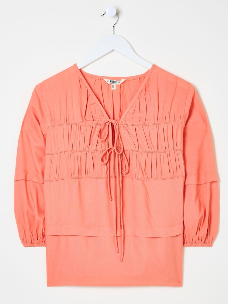 FatFace Coral Pink Cece Blouse - Image 7 of 7