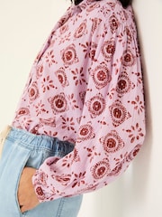 FatFace Ebby Heather Purple 100% Cotton Blouse - Image 3 of 9