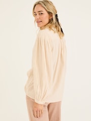 FatFace Ebby Rose Pink 100% Cotton Blouse - Image 3 of 5
