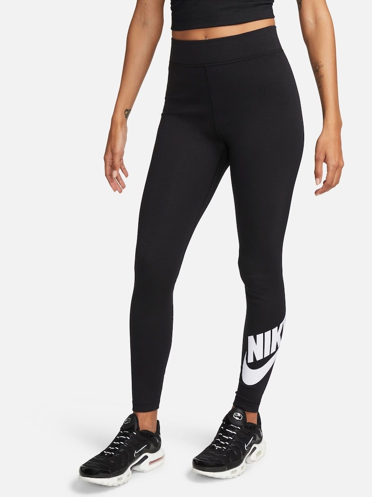 Nike Black Sportswear Classics HighWaisted Graphic Leggings - Image 1 of 5