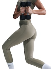 Nike Green Pro Mid Rise 7/8 Graphic Leggings - Image 5 of 7