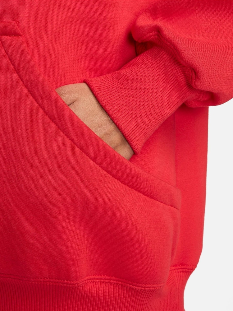Rouge - Nike Sportswear oversize Phoenix Fleece Mini Swoosh Sweat-shirt à capuche - Image 5 of 11