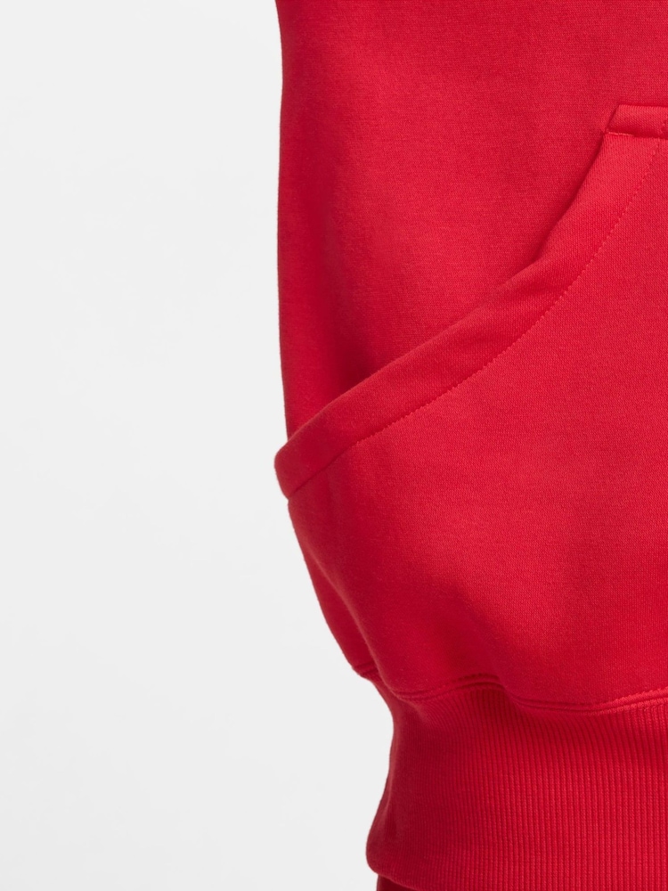 Rouge - Nike Sportswear oversize Phoenix Fleece Mini Swoosh Sweat-shirt à capuche - Image 6 of 11