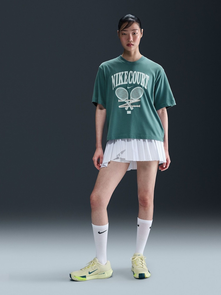 Nike Green DriFIT Tennis Graphic Short Sleeve T-Shirt - Image 1 of 5