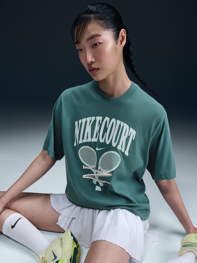 Nike Green DriFIT Tennis Graphic Short Sleeve T-Shirt - Image 5 of 5