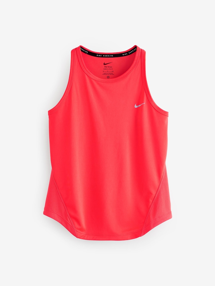 Nike Red Tempo Dri-Fit Vest Top - Image 6 of 6