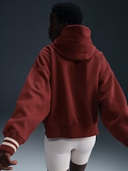 Nike Burgundy Red Phoenix Fleece Oversized Graphic Logo Hoodie - Image 4 of 5