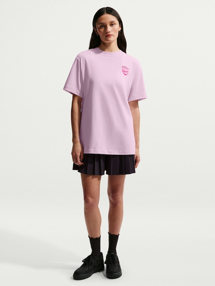 Nike Pink Heart Boxy T-Shirt - Image 1 of 5