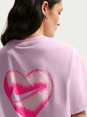 Nike Pink Heart Boxy T-Shirt - Image 4 of 5