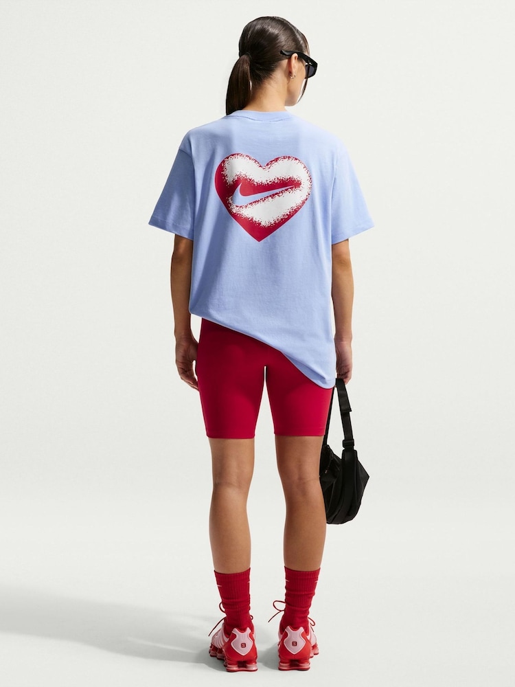 Nike Blue Heart Boxy T-Shirt - Image 1 of 5