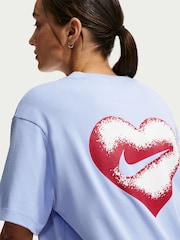 Nike Blue Heart Boxy T-Shirt - Image 4 of 5