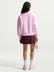Nike Pink Heart Phoenix Fleece Crew Neck Jumper - Image 2 of 5