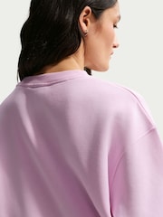 Nike Pink Heart Phoenix Fleece Crew Neck Jumper - Image 4 of 5