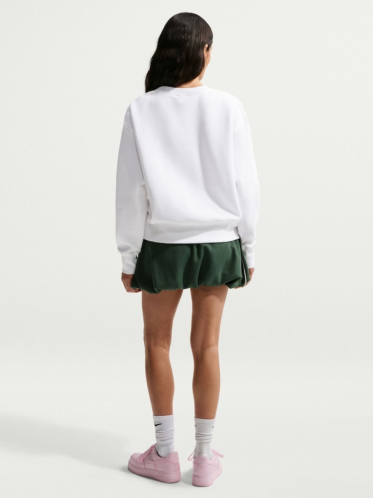 Nike White Heart Phoenix Fleece Crew Neck Jumper - Image 2 of 5