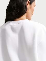 Nike White Heart Phoenix Fleece Crew Neck Jumper - Image 4 of 5