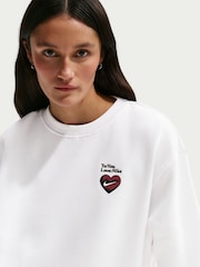 Nike White Heart Phoenix Fleece Crew Neck Jumper - Image 5 of 5