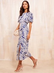 Friends Like These – Kurzarm-Midikleid mit Rüschchen - Bild 1 von 4