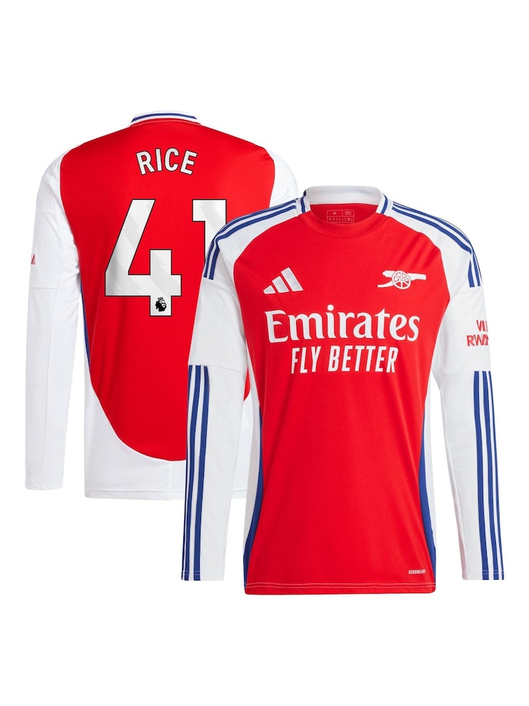 adidas Red Arsenal Home 2024-25 Long Sleeve Shirt - Image 1 of 3