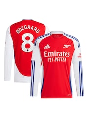 adidas Red Arsenal Home 2024-25 Long Sleeve Shirt - Image 1 of 3