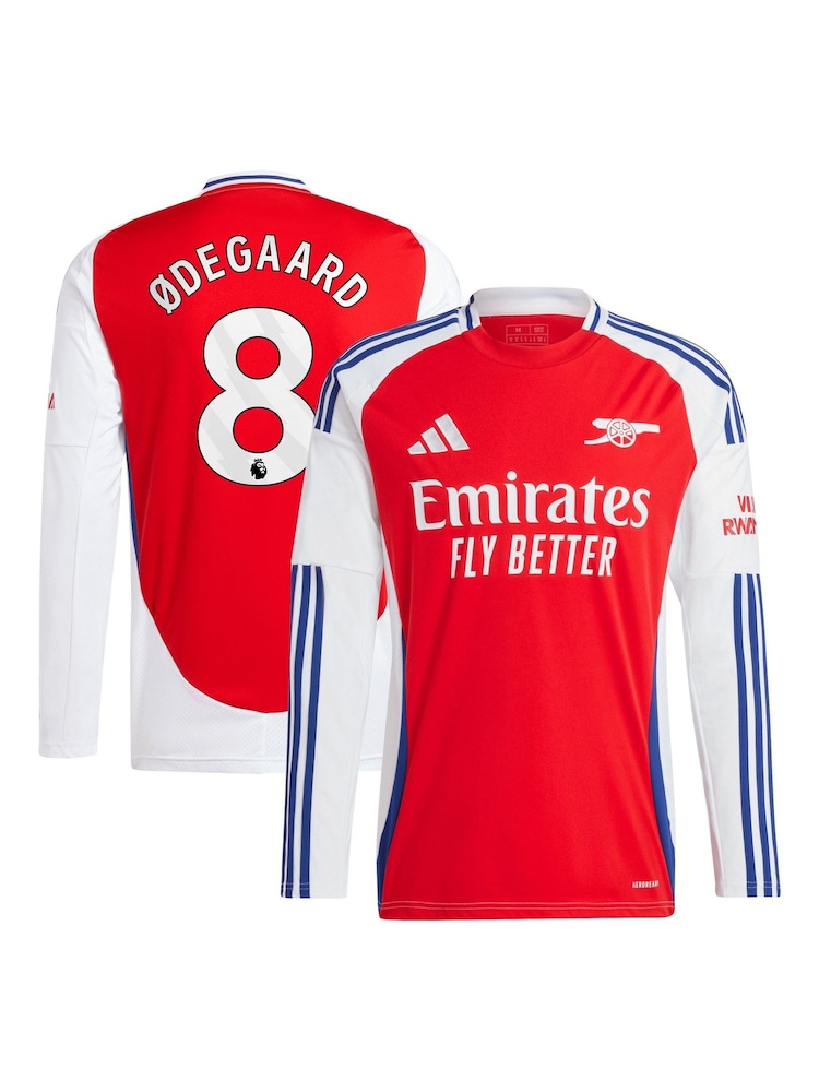 adidas Red Arsenal Home 2024-25 Long Sleeve Shirt - Image 1 of 3