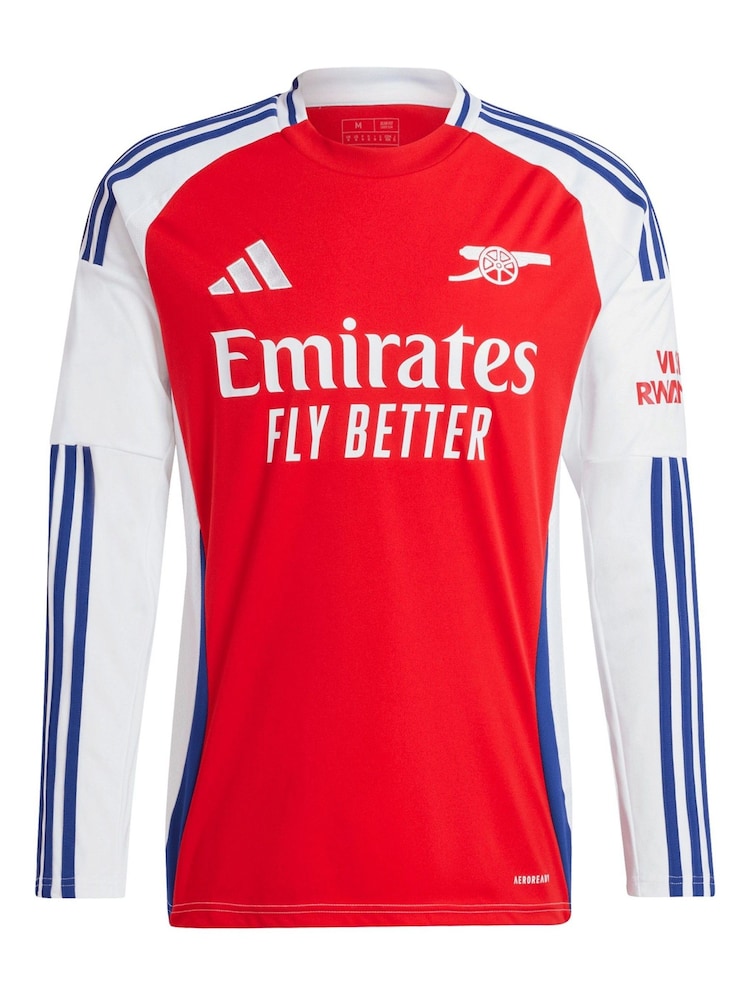 adidas Red Arsenal Home 2024-25 Long Sleeve Shirt - Image 2 of 3