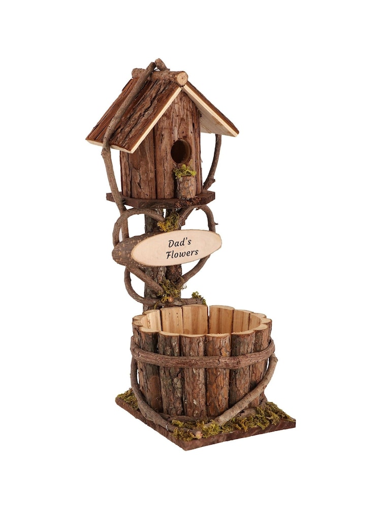 Garden Wooden Bird House Planter by Dibor - Image 2 of 3