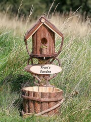 Garden Wooden Bird House Planter by Dibor - Image 3 of 3