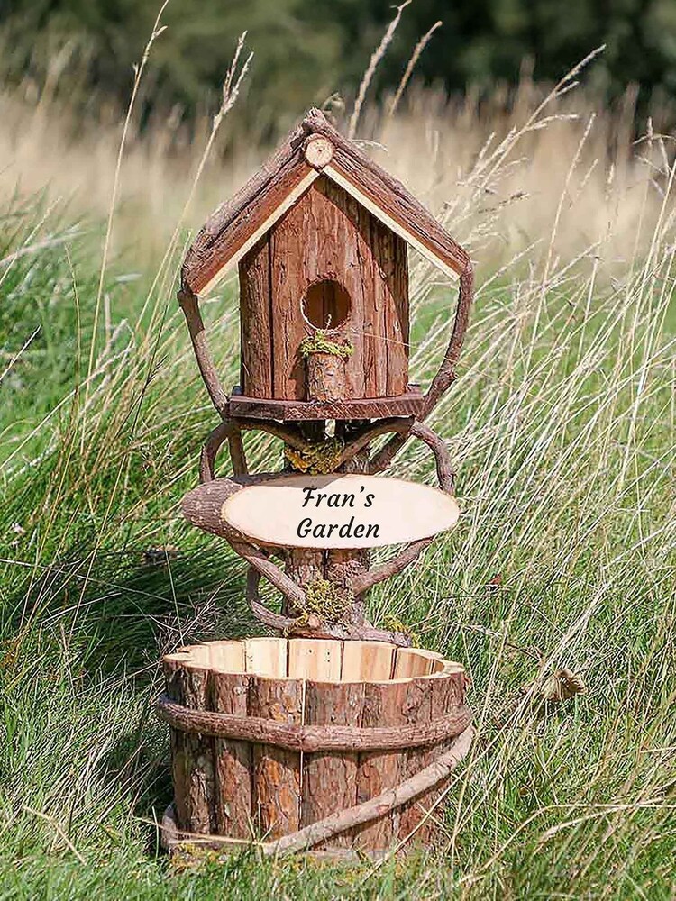Garden Wooden Bird House Planter by Dibor - Image 3 of 3